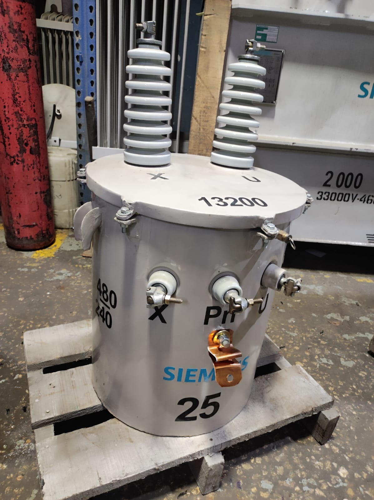 Transformador certificado listo para entrega