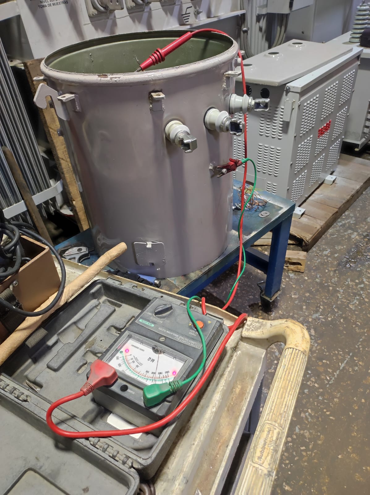 Prueba de resistencia de aislamiento con Megger